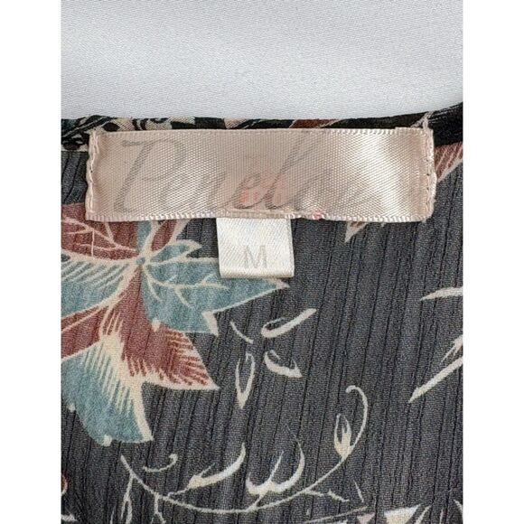 Penelope Boho Bell Sleeve Sheer Top Cover Size M Earthy Bohemian Floral - Picture 6 of 9